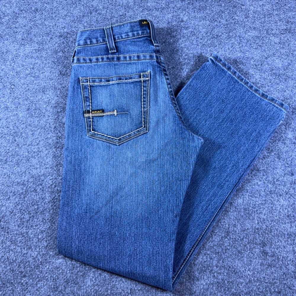 Ariat Rebar M5 DuraStretch Edge Straight Leg Jeans Western Mens 29x32 Blue